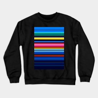 Blue Sky Neon Stripes Crewneck Sweatshirt